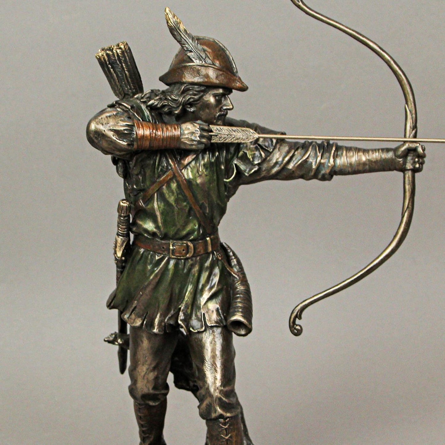 Veronese Design Robin Hood Shooting Arrow Bronze Finish Statue 12 Inches Tall