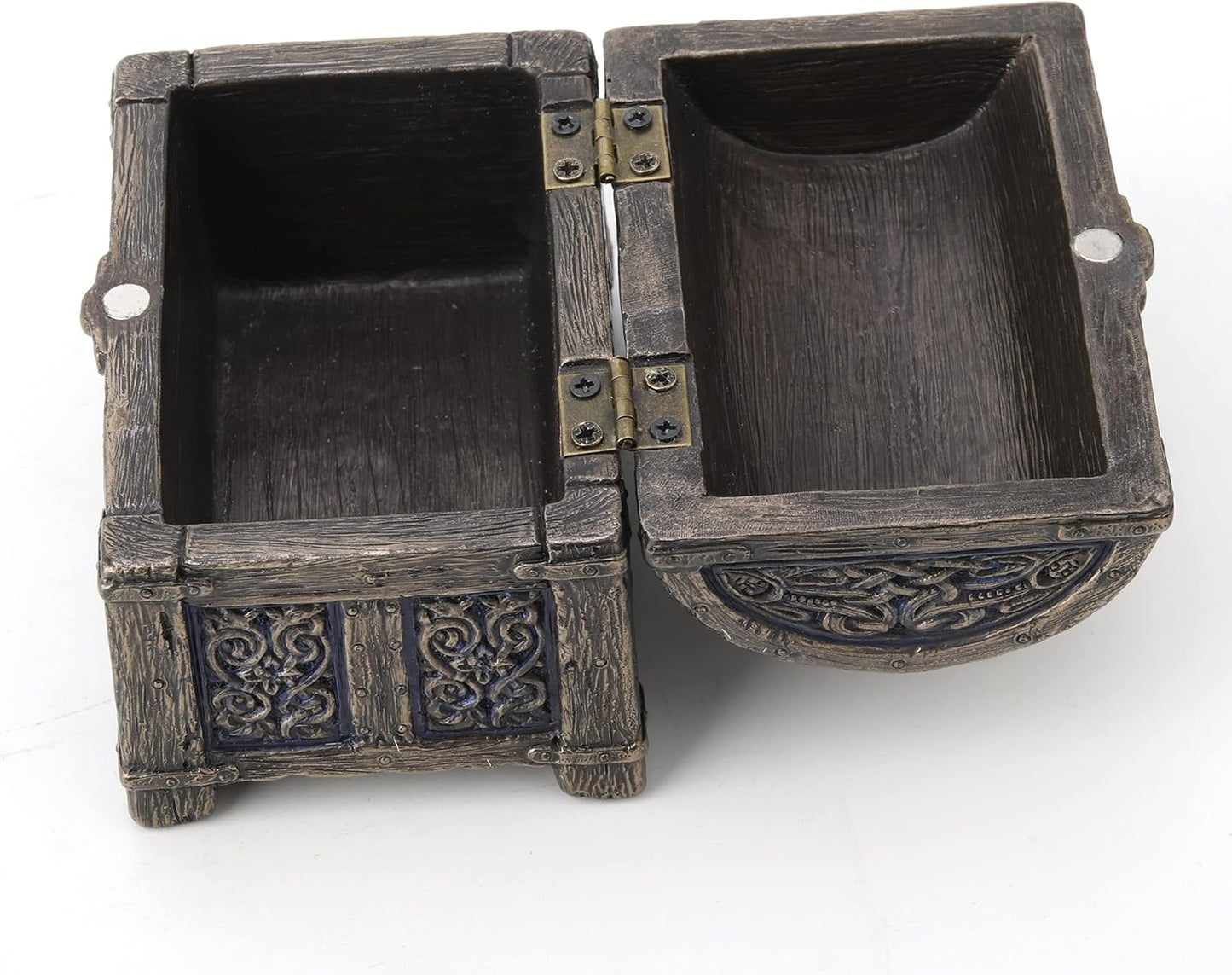 Veronese Design 3" Norse Vendel Rider Treasure Chest Resin Sculpture Bronze Finish