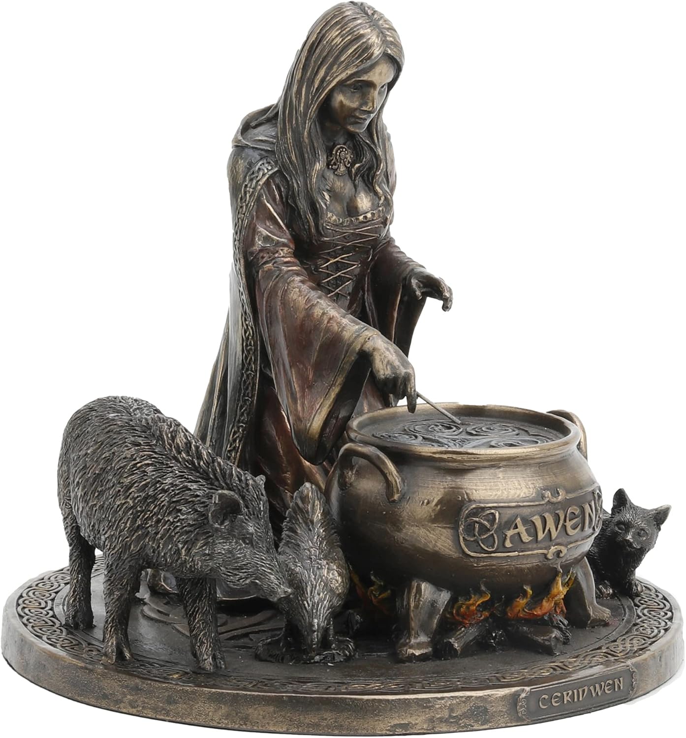 Veronese Ceridwen, Celtic Goddess of Inspiration Bronze Finish Statue