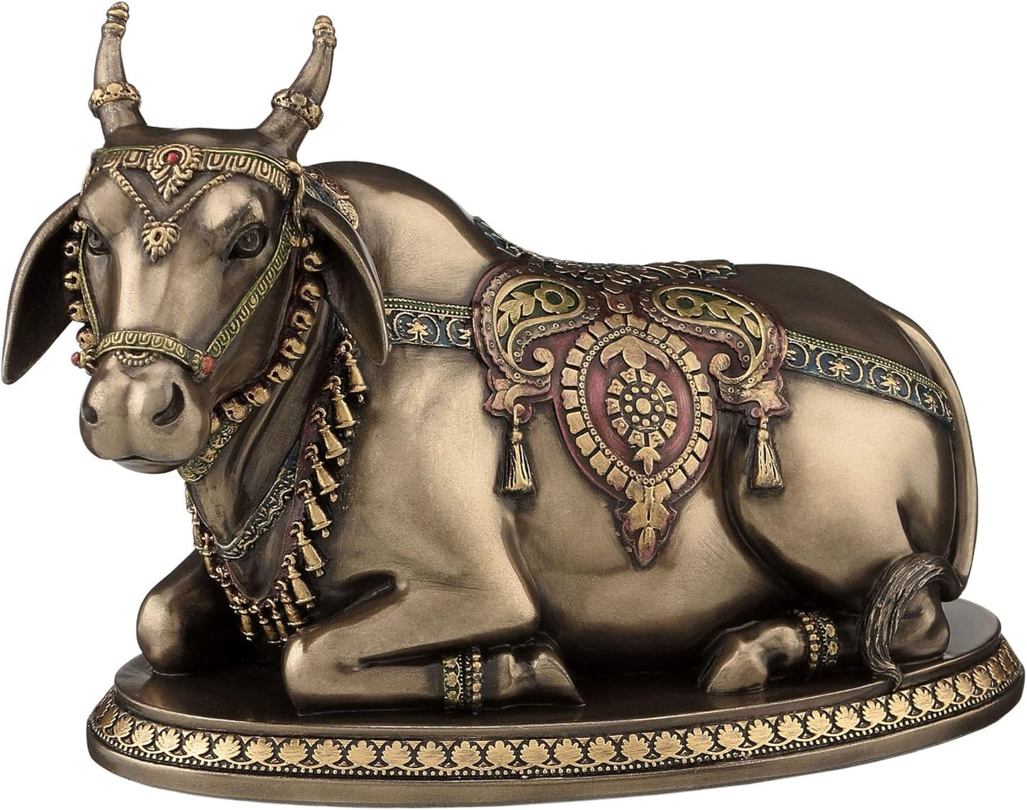 Veronese Design Bronze Finish Nandi the Sacred Bull Gatekeeper of Shiva and Parvati Statue