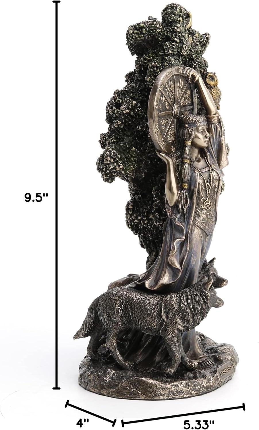 Veronese Design 9.5" Arianrhod The Goddess of Fate Cold Cast Resin Antique Bronze Finish Statue