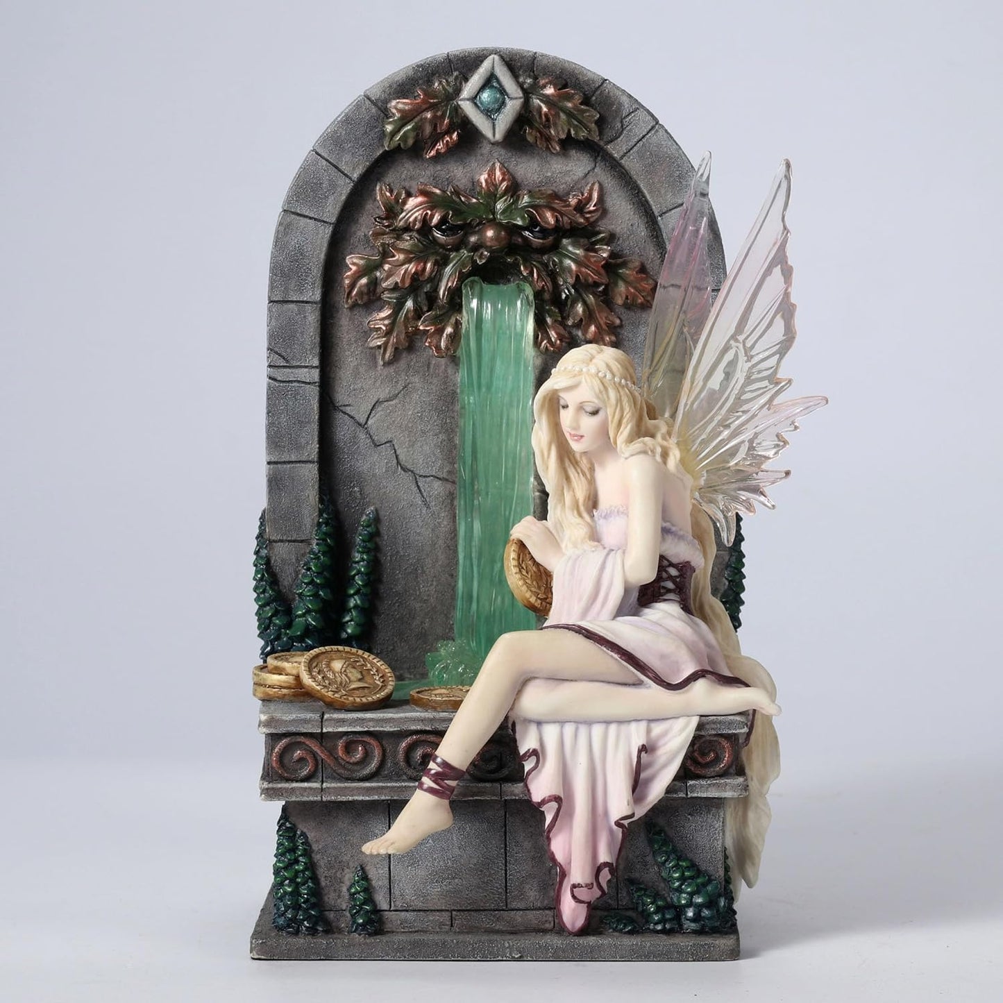 Veronese Design Fairy Wishing Well Selina Fenech LED Fountain Sculpture Home Decoration