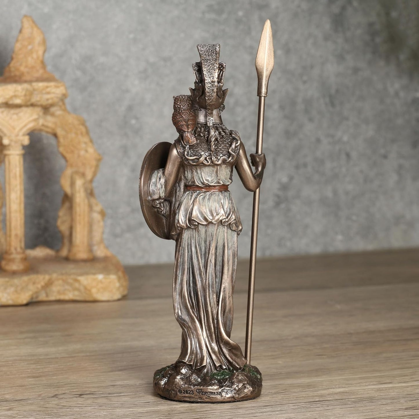 Veronese Design Athena the Greek Goddess of Wisdom Resin Sculpture - Cold Cast Bronze Finish