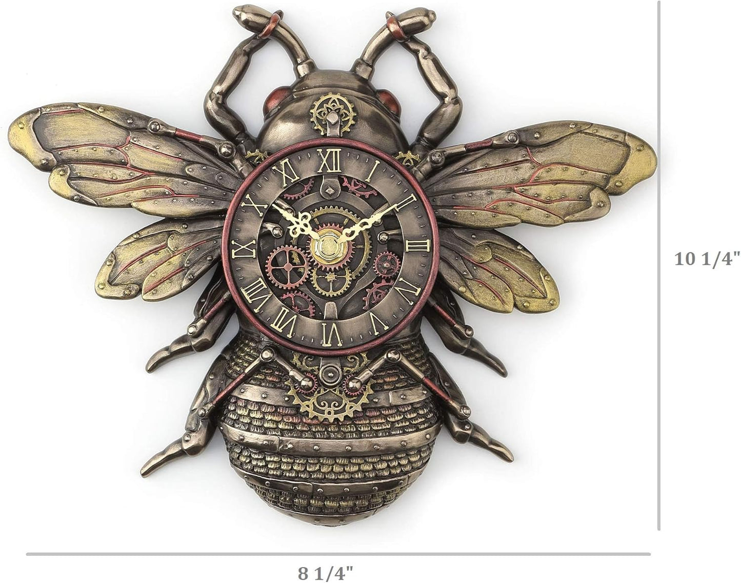 Veronese Design Steampunk Style Bronze Finish Honeybee Wall Clock