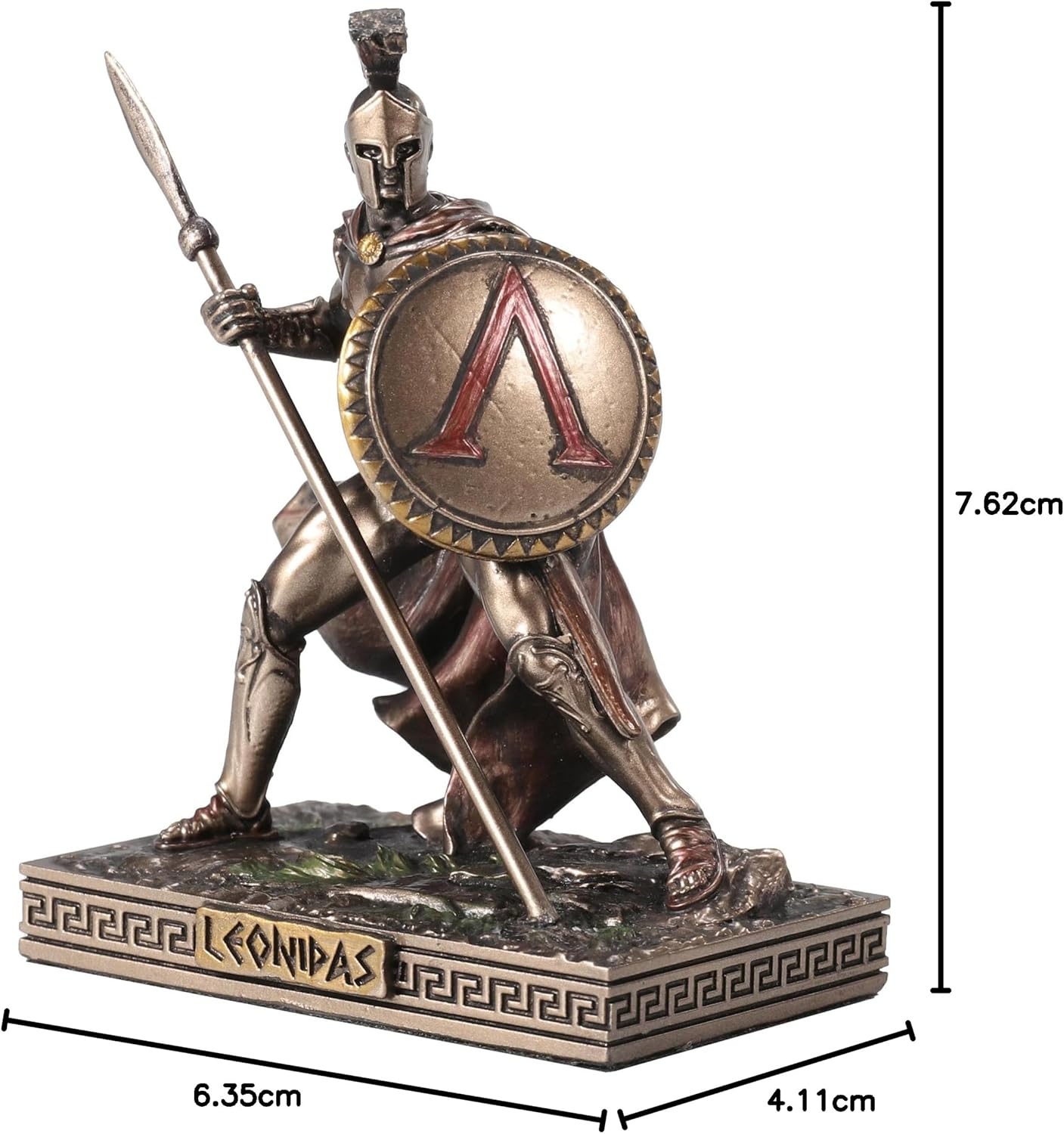 Veronese Design 3 Inch King Leonidas of Sparta Resin Miniature Figurine Hand Painted Bronze Finish