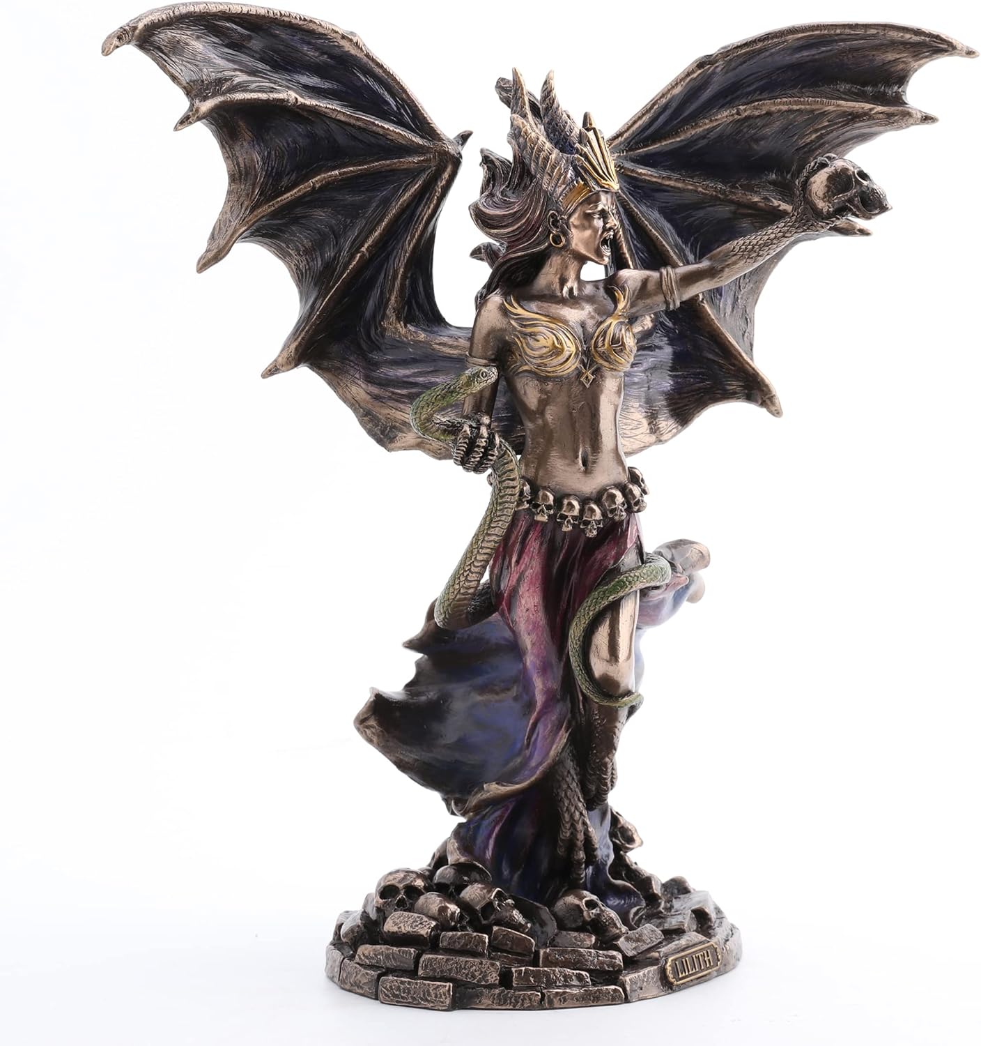 Veronese Design 9 7/8 Inch Lilith The Queen of Sheba Resin Sculpture Bronze Finish