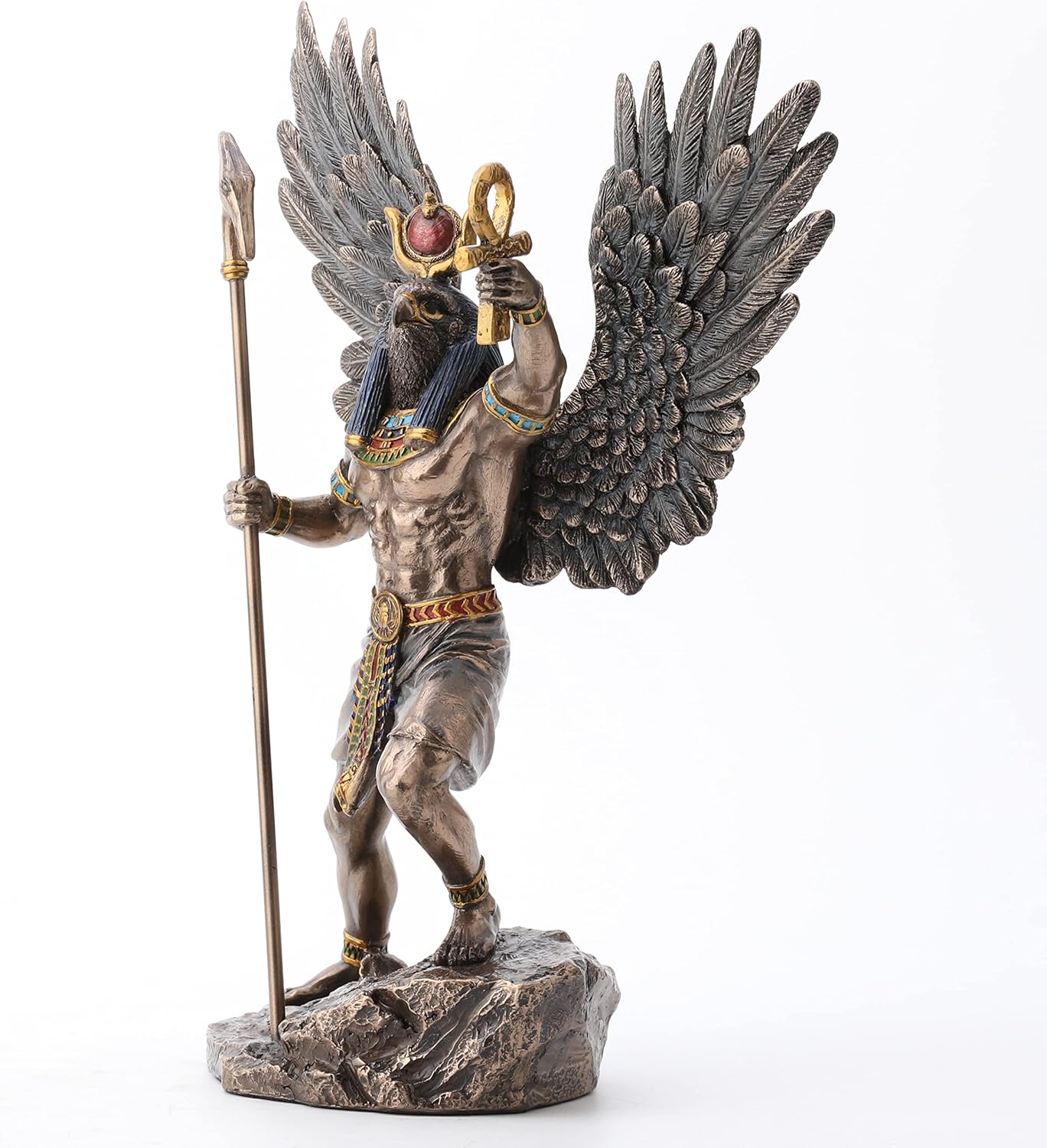 Veronese Design 10 3/8 Inch Egyptian Sun God Ra Cold Cast Resin Antique Bronze Finish Sculpture