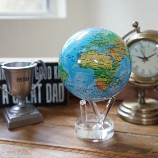 4.5" Mova Globe Blue Relief