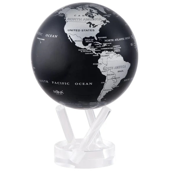 4.5" Mova Globe Modern Metallic (Silver/Black)