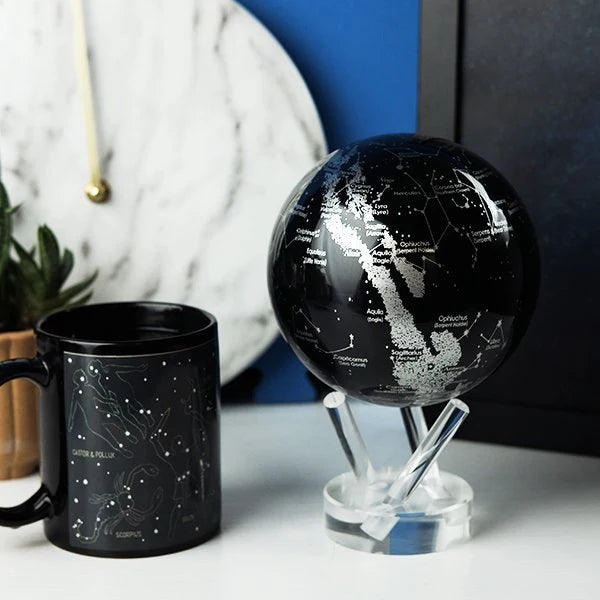 4.5" Mova Globe Silver Constellations (Buy Now For End of April Delivery)