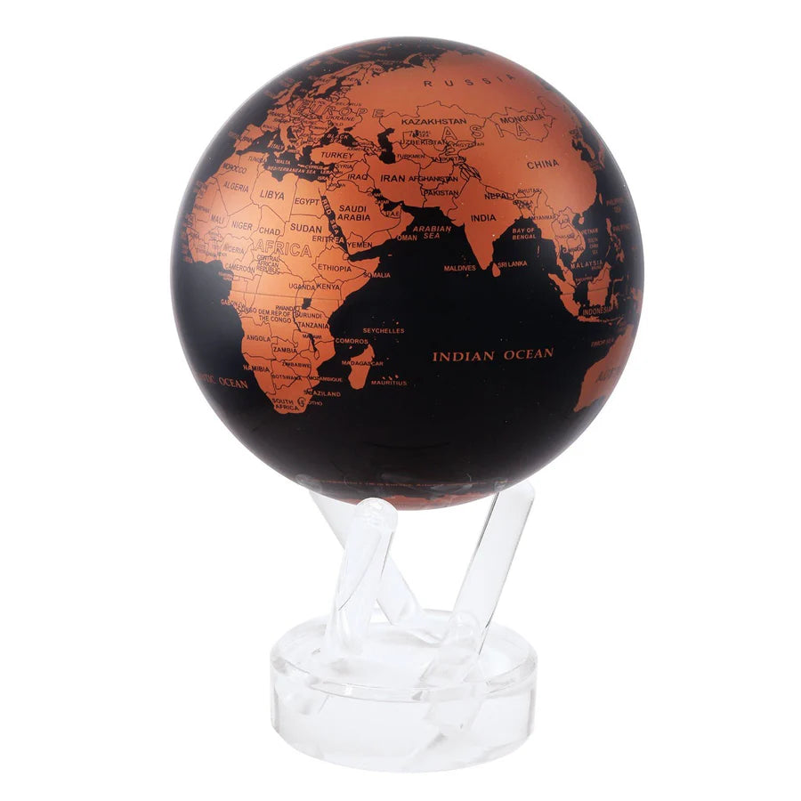 4.5" Mova Globe Modern Copper/Black Metallic