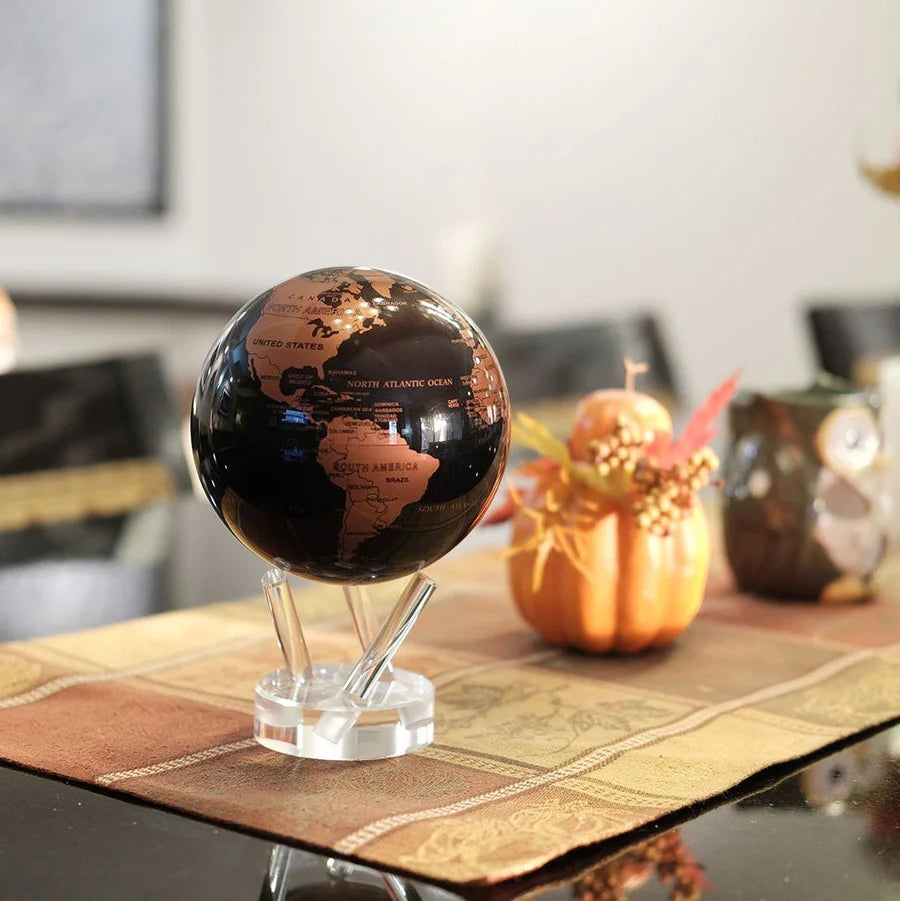 4.5" Mova Globe Modern Copper/Black Metallic