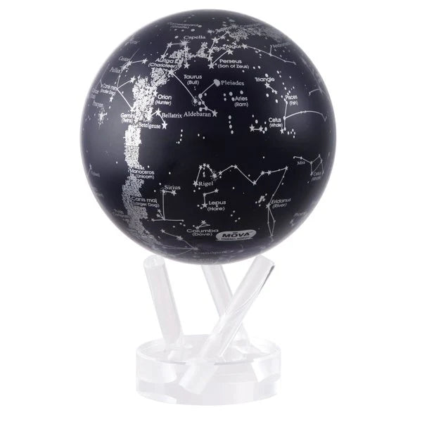 4.5" Mova Globe Silver Constellations (Buy Now For End of April Delivery)