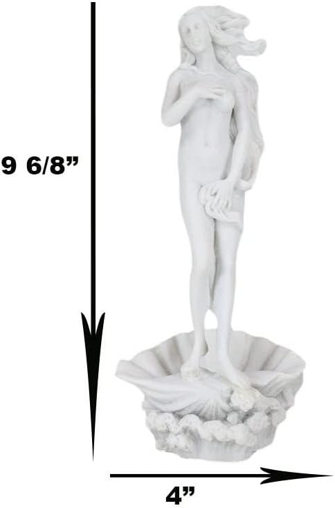 Pacific Trading Ebros Gift Birth of Venus Statue Inspired by Botticelli Figurine of Aphrodite Making Up The Uffizi Museum Decor Sculpture Greek Roman Gods and Goddesses Theme