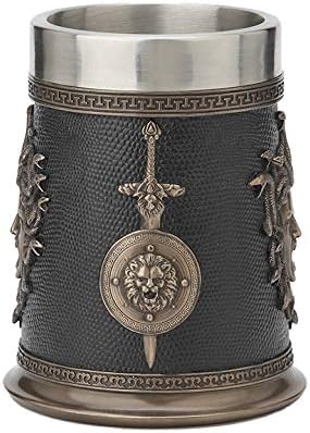 Veronese Design 5 3/4 Inch Greek Medusa Beer Stein Cold Cast Resin Antique Bronze Finish Statue Home Decor