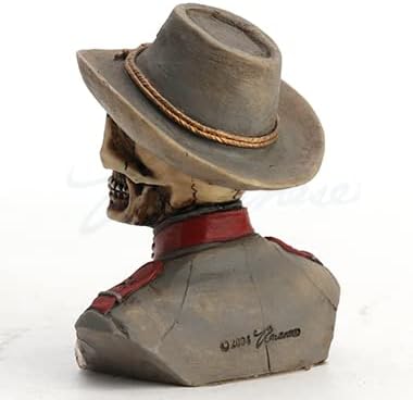 Veronese Design 2 1/2 Inch Civil War Confederate Army Skeleton Half Bust Resin Statue