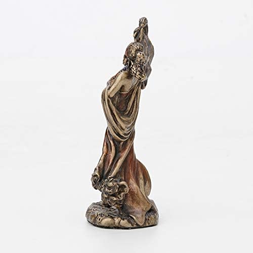 Veronese Design 3 7/8 Inch OYA -Santeria Orisha Goddess of Wind, Storm and Transformation Cast Resin Hand Painted Antique Bronze Finish Statue Home Decor