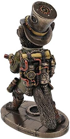 Veronese Design 6 1/4 Inch Steampunk Stagecoach Gentleman Fox Bandit Resin Statue Bronze Finish