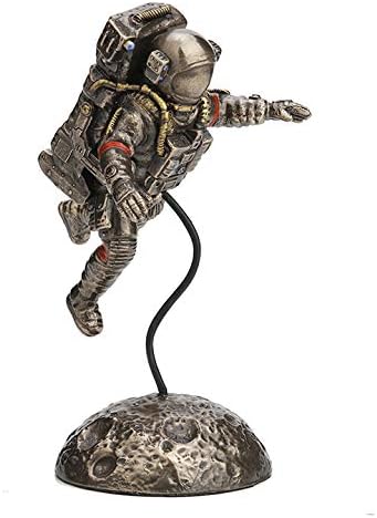 Veronese Design 6 1/8 Inch Zero G Astronaut Moon Landing Resin Statue Bronze Finish
