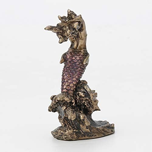 Veronese Design 3 1/2 Inch Yemaya Santeria Orisha Mother of All and Goddess of The Ocean Cast Resin Hand Painted Antique Bronze Finish Statue Home Decor