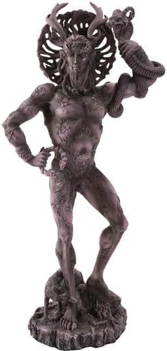Celtic Horned God Cernunnos Collectible Statue by Artist Maxine Miller 10 Inch (Grey Stone)