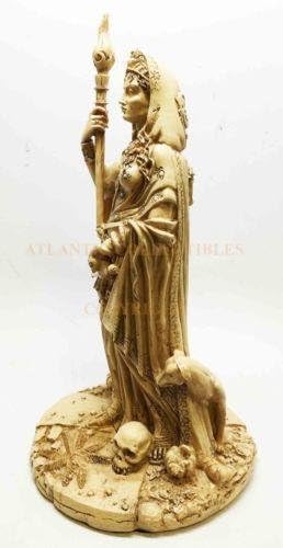 Pacific Giftware Hekate Goddess Sculpture Athens Greek White Vibrations of Crossroads, Witchcraft, Dogs and poisonous plants Statue