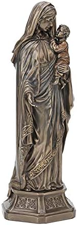 Veronese Design 11 3/8 Inch Lady of Grace Virgin Mary Polyptych Sculpture of Nativity Cold Cast Resin Bronze Finish Statue Home Decor