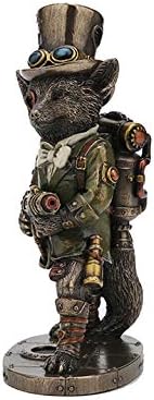 Veronese Design 6 1/4 Inch Steampunk Stagecoach Gentleman Fox Bandit Resin Statue Bronze Finish