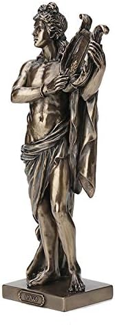 Veronese Design Classic Ancient Greek God Apollo Holding His Lyre Bronze Finished Tabletop Statue