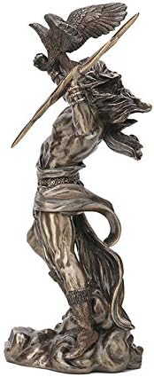 8 1/2 Inch Greek God Zeus Thunderbolt Strike Cold Cast Resin Antique Bronze Finish Statue Home Decor