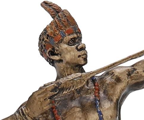 Veronese Design 3 7/8 Inch Ochosi Santeria Orisha The Divine Hunter Cast Resin Hand Painted Antique Bronze Finish Statue Home Decor