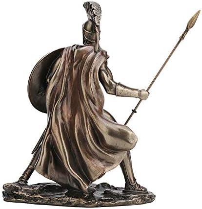Veronese Design Greek King Leonidas Battle Warrior of Sparta Bronze Finished Tabletop Statue