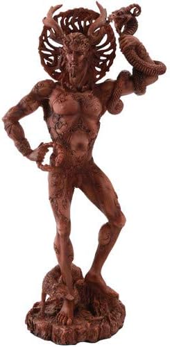 Pacific Giftware Celtic Horned God Cernunnos Collectible Statue by Artist Maxine Miller 10 Inch (Red Wood)