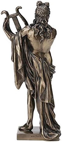 Veronese Design Classic Ancient Greek God Apollo Holding His Lyre Bronze Finished Tabletop Statue