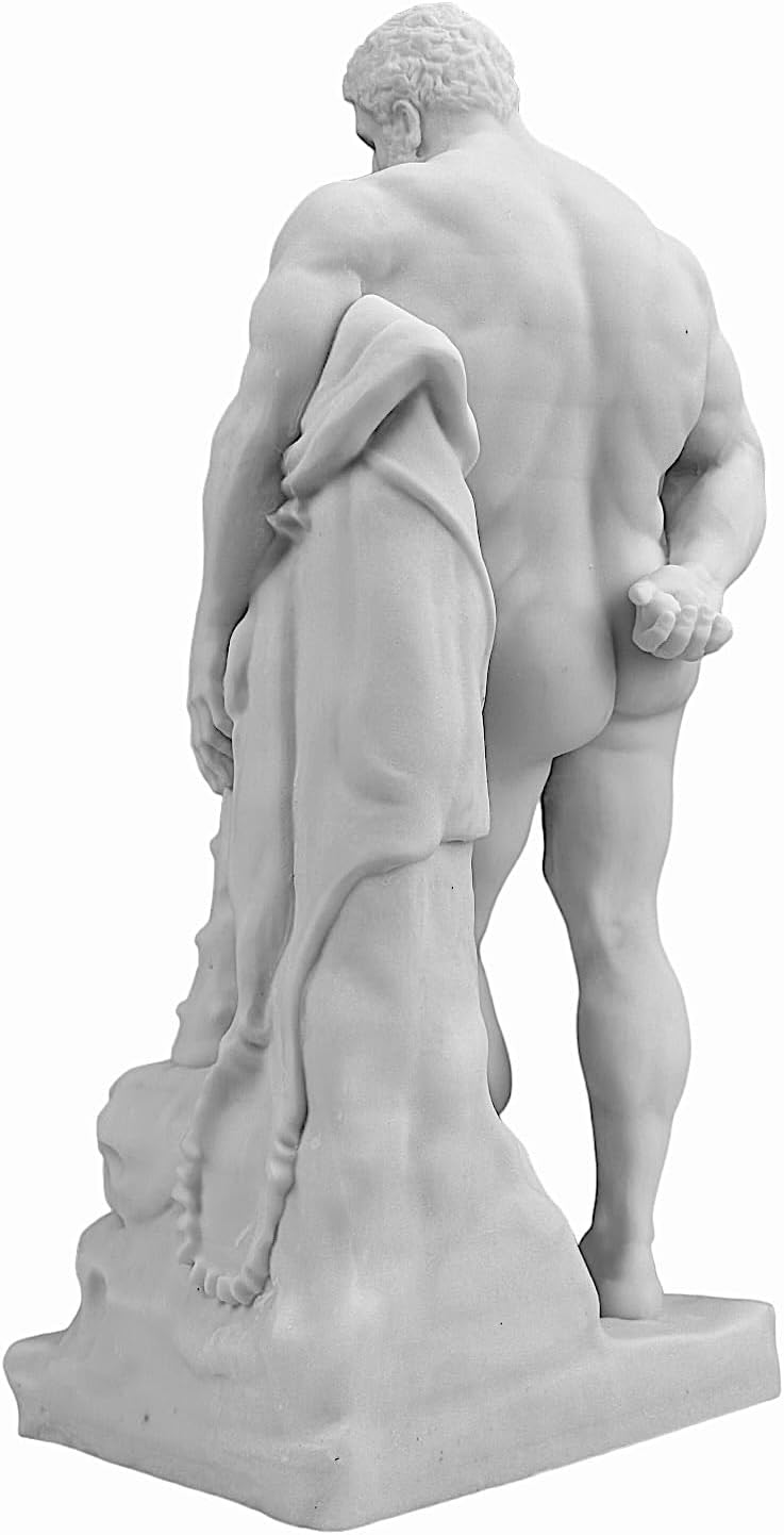 Farnese Hercules Heracles Greek Cast Marble Sculpture Statue Museum Copy 13in