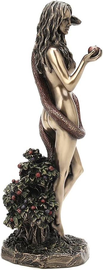 Veronese Design 9 5/8" Tall Eve in The Garden of Eden Cold Cast Bronzed Resin Artistic Body Sculpture Religious Collectibles