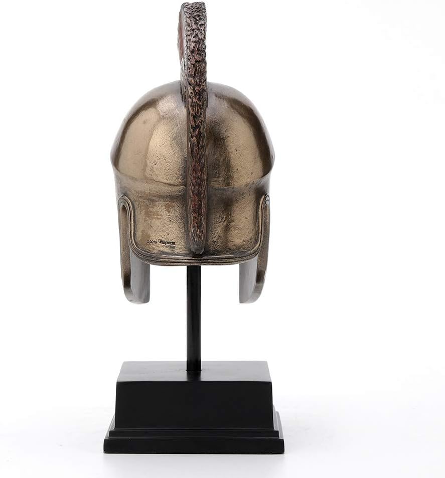 Veronese Design 8 1/4 Inch Spartan Hoplite Helmet Display Cold Cast Resin Bronze Finish Sculpture Tabletop Decoration