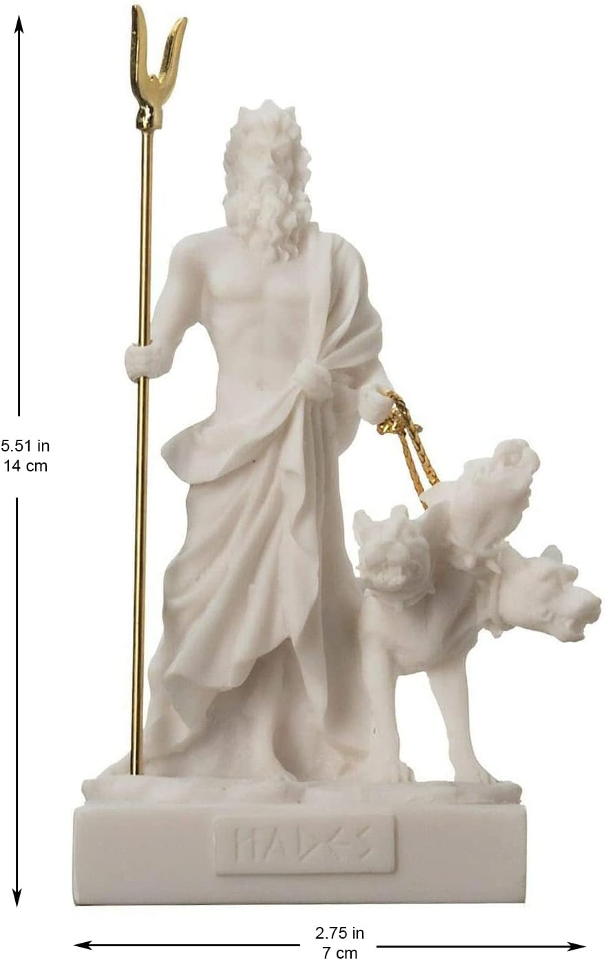 Pluto Hades Lord of The Underworld Greek Statue Dead Figurine Museum 5.1"