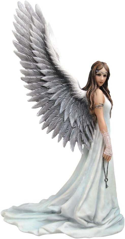 Nemesis Now Spirit Guide Anne Stokes Angel Figurine, White, 24cm, Resin