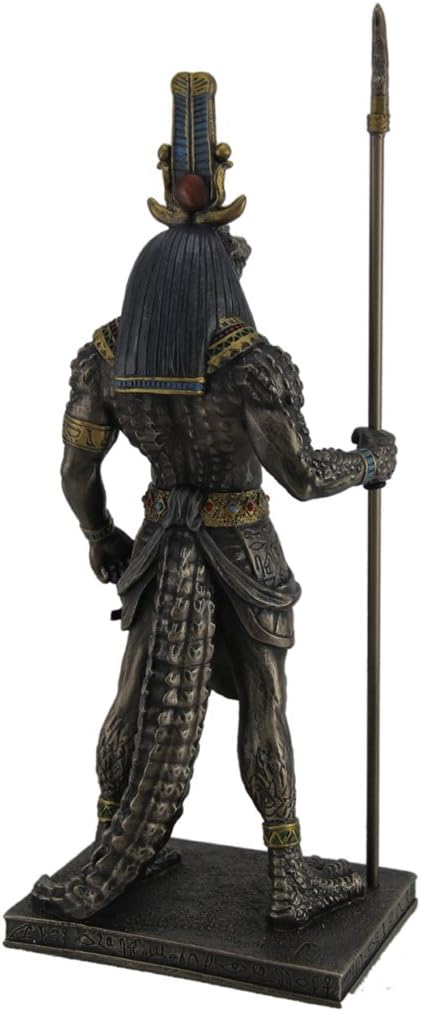 Zeckos Sobek Ancient Egyptian Crocodile God Of The Nile Bronzed Finish Statue