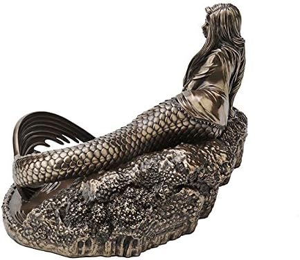 Veronese Design Anne Stokes Siren's Lament Metallic Bronze Finished Mermaid Statue