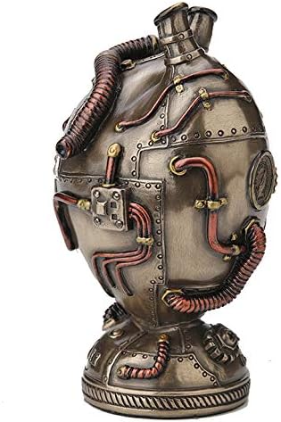 Veronese Design 4 1/2 Inch Steampunk Heart Clock Cold Cast Resin Antique Bronze Finish Statue Home Decor