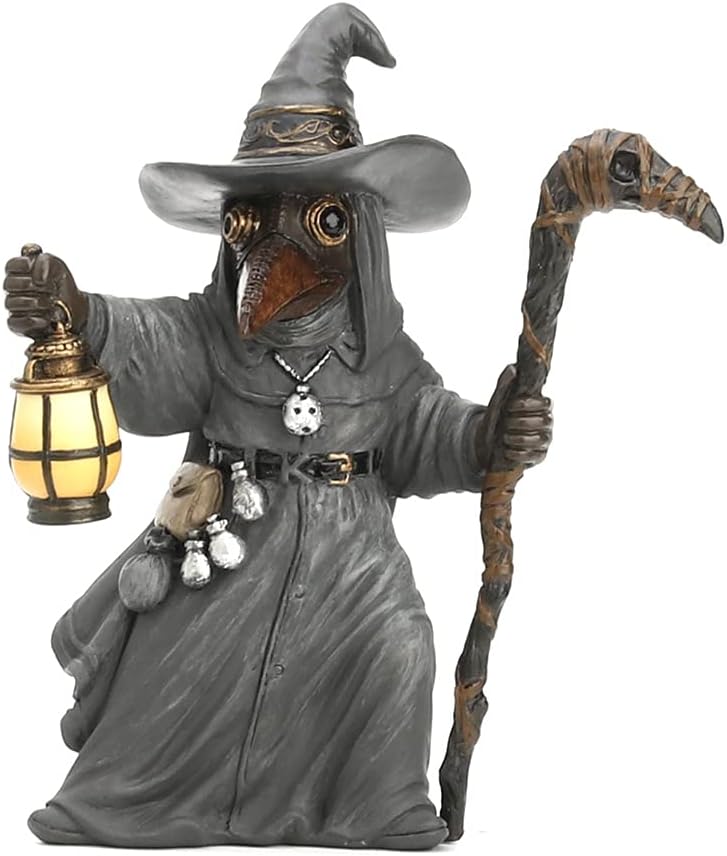 Veronese Design Hand Painted Plague Wizard Miasma Doctor Statue 5.5 Inches Tall