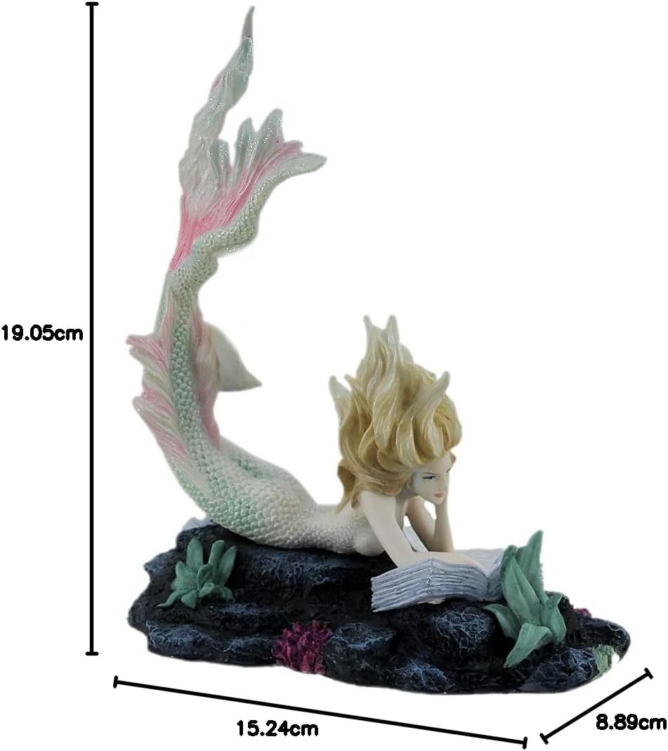 Veronese Design Lost Books By Tiffany Toland-Scott Reading Mermaid Statue