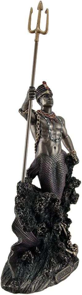 Veronese Design Olokun Owner of the Deep Sea Bronze Finish Statue