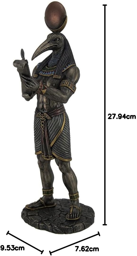 Veronese Design Thoth Egyptian God of Writing and Wisdom with Papyrus Statue