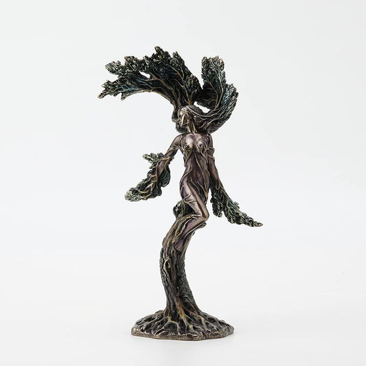 Veronese Design 9 7/8 Inch Tall The Dancing Forest Nymph Meliae Cold Cast Bronzed Resin Statue Fantasy Collectible Figurine Home Nature Spirit
