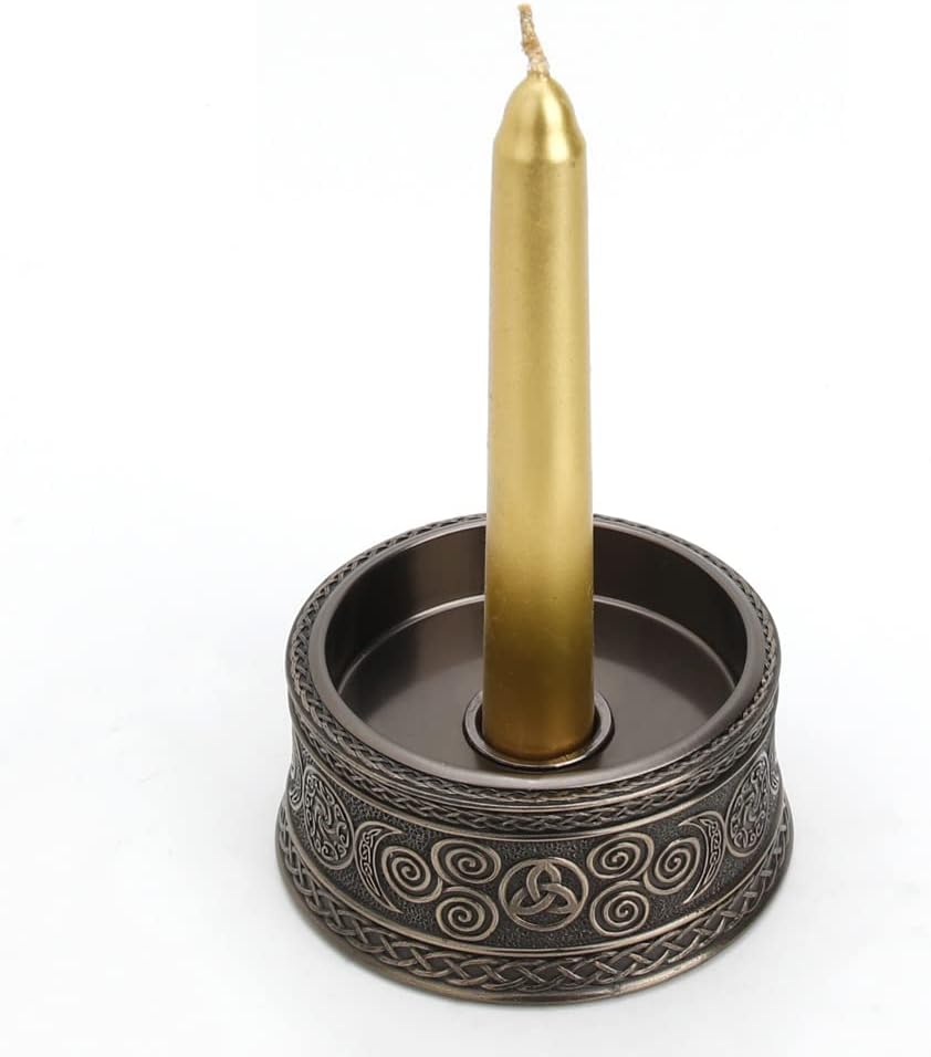 Veronese Design 2 3/8" Tall Celtic Knot Triple Moon Goddess Sigil Votive Candle Holder