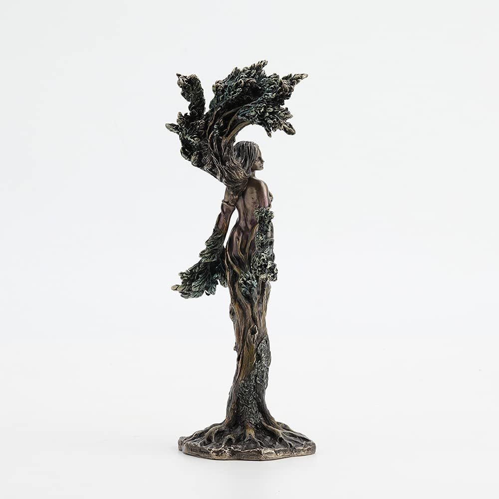 Veronese Design 9 7/8 Inch Tall The Dancing Forest Nymph Meliae Cold Cast Bronzed Resin Statue Fantasy Collectible Figurine Home Nature Spirit