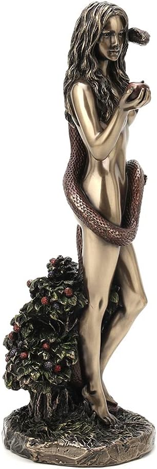 Veronese Design 9 5/8" Tall Eve in The Garden of Eden Cold Cast Bronzed Resin Artistic Body Sculpture Religious Collectibles